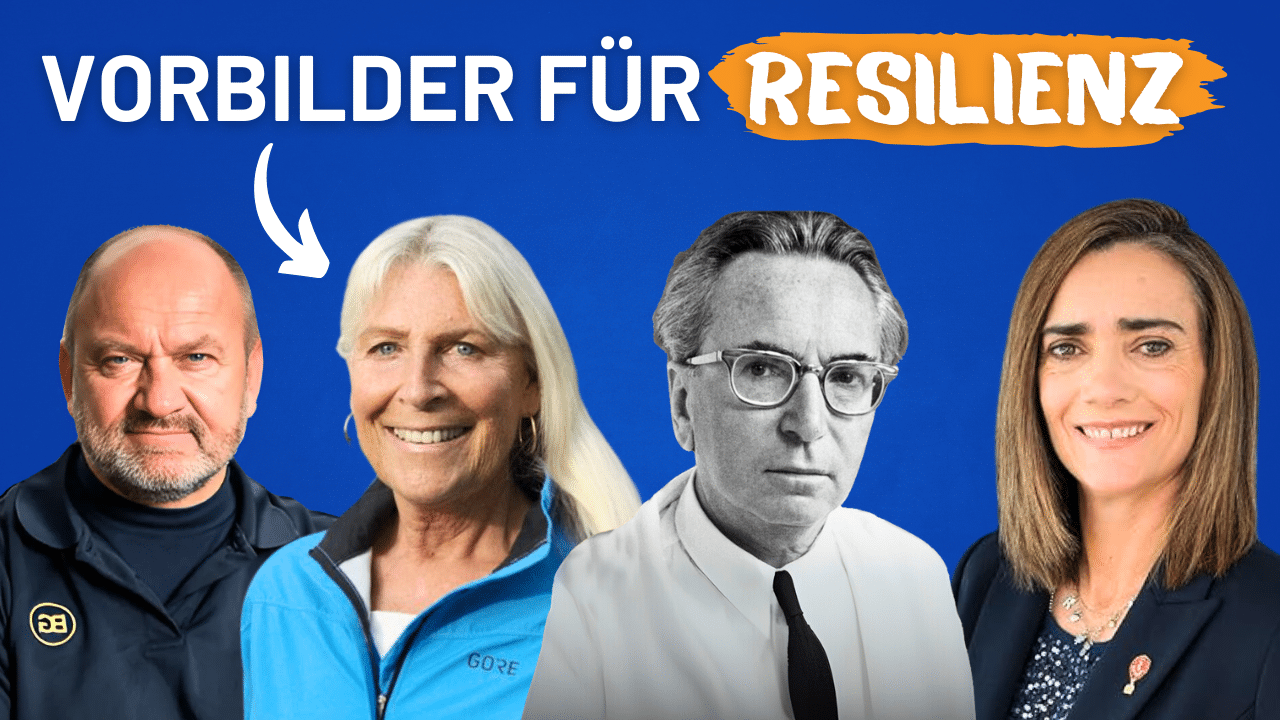 Vier Porträts: Resilienz-Vorbilder, die Stärke und Alltagsbelastbarkeit zeigen.
