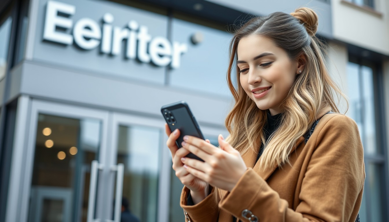 junge-Frau-waehlt-den-naechsten-Termin-fuer-eine-Reiki-Behandlung-auf-ihrem-Smartphone